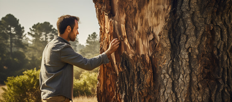 caring for bark peeling tree