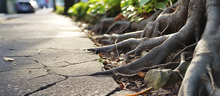 tree roots causing damage to property